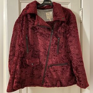 Avec Les Filles Faux Fur Moto Coat